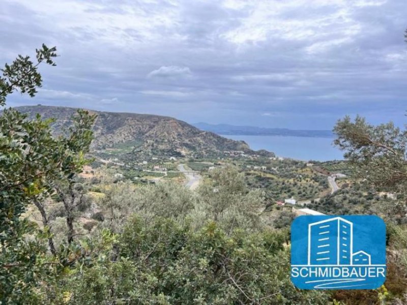 Agia Galini Kreta, Agia Galini: Grundstück mit Panoramablick auf das Meer zu verkaufen Grundstück kaufen